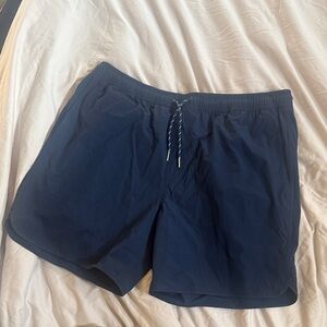 Berlook Men's 7in Navy Beach Swim Trunks